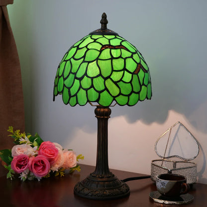 Lampe de chevet Tiffany en Verre Vitrail avec Motif