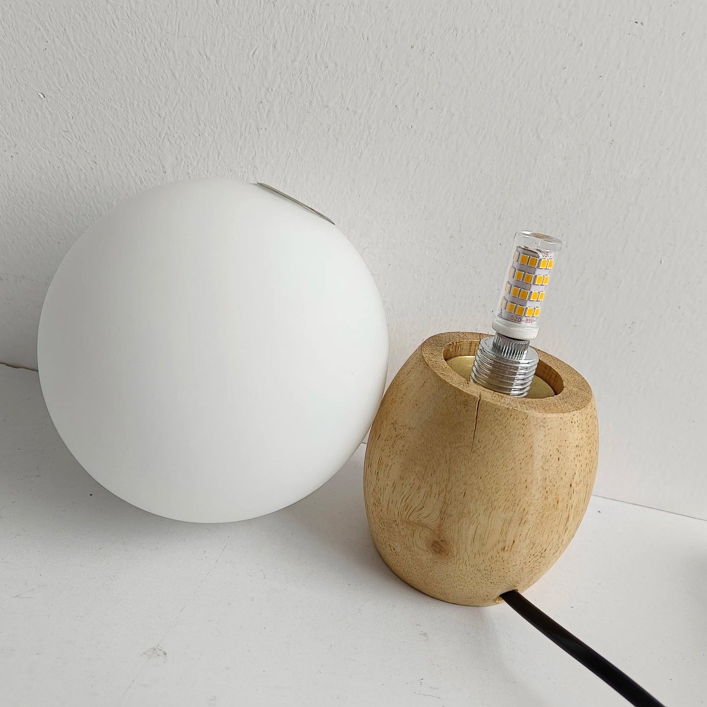 Lampe de chevet Bois en Forme de Boule
