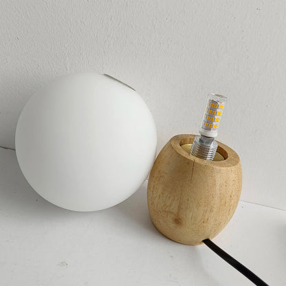 Lampe de chevet Bois en Forme de Boule