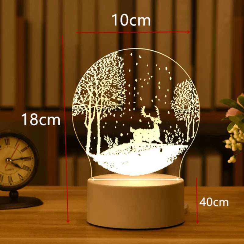 Lampe de chevet 3D LED Saint-Valentin