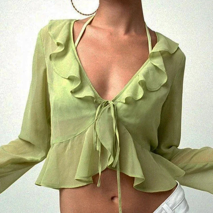 Crop top noué devant