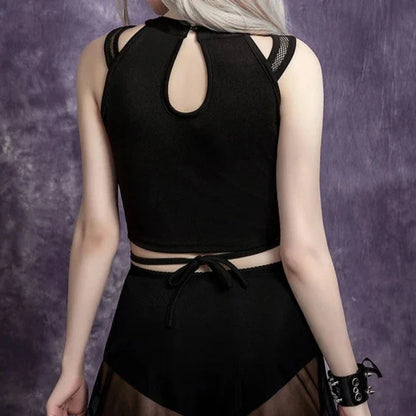 Crop top gothique