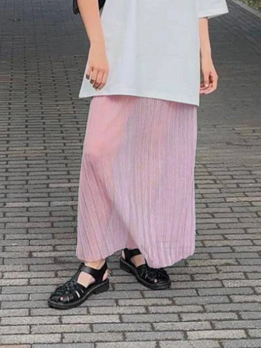Jupe plissée transparente
