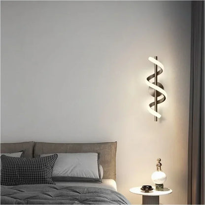 Lampe de chevet Murale Spirale LED Luxueuse
