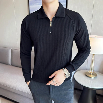 Merino wool half zip sweater
