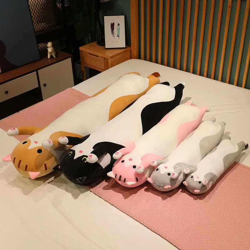Coussin peluche chat