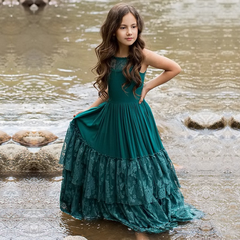 Robe de Princesse Verte