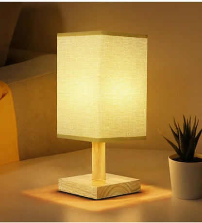 Lampe de chevet avec abat-jour en tissu
