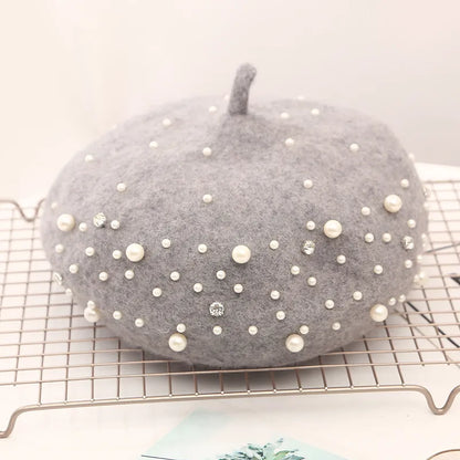 Béret Femme Hiver Perle - La Maison du Chapeau