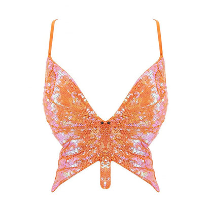 Women crop top papillon
