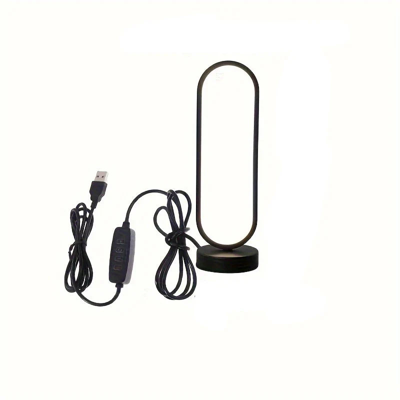 Lampe de Chevet Ovale LED Tricolore Moderne