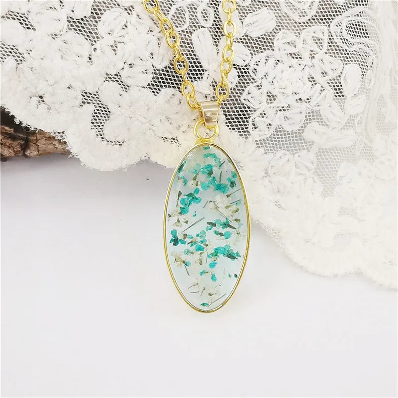 Collier Fleur Séchée - Gypsophiles