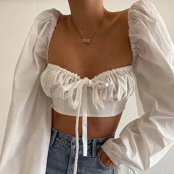 Crop top femme habillé