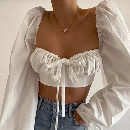 Crop top femme habillé