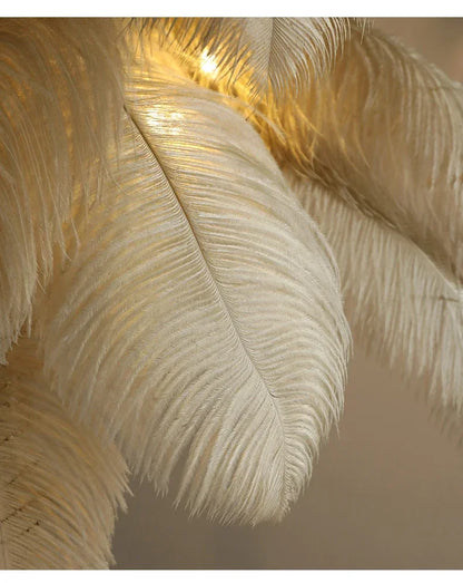 Lampe de Chevet à Plume sur Pied
