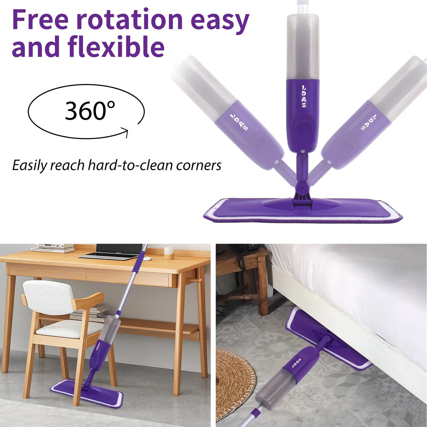 Balai Serpillère Vaporisateur pour la Cuisine (carrelage et bois)