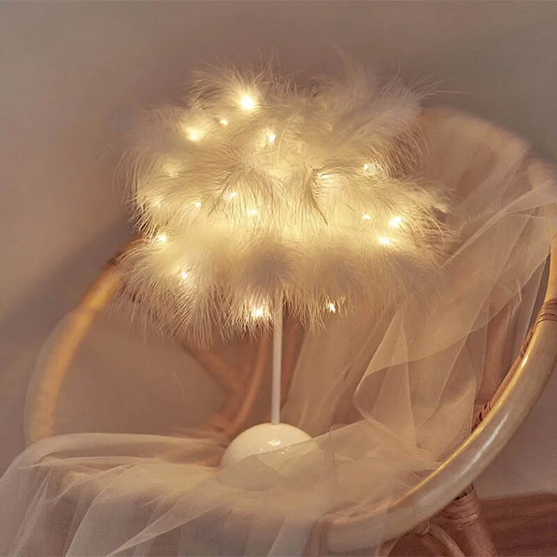 Lampe de chevet LED Plume