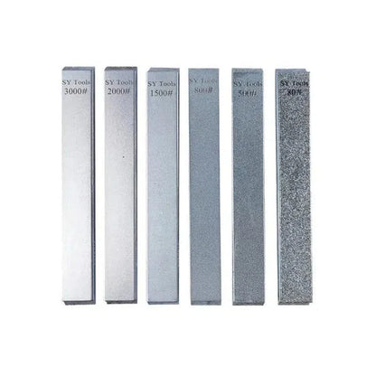 Set de Pierres à Aiguiser en Diamant - Grains 80#, 200#, 500#, 800#, 1500#, 3000#