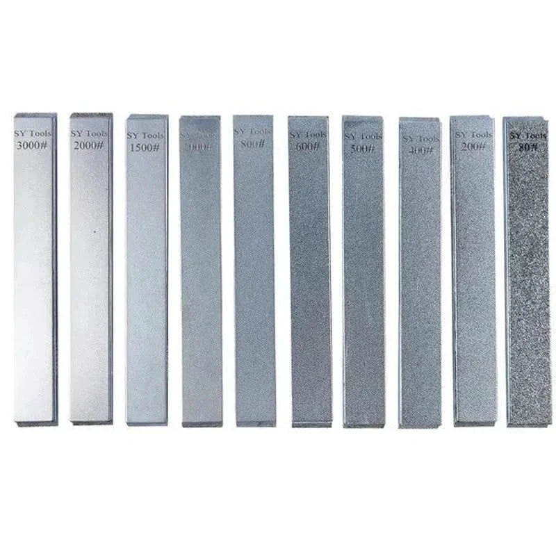 Set de Pierres à Aiguiser en Diamant - Grains 80#, 200#, 500#, 800#, 1500#, 3000#
