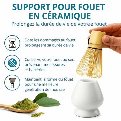 Set Matcha Japonais 4 Pièces – Bol, Fouet & Support