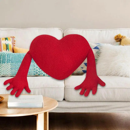 Coussin coeur avec bras