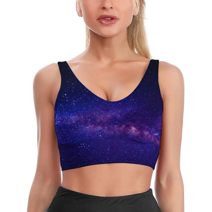 Crop top femme galaxy