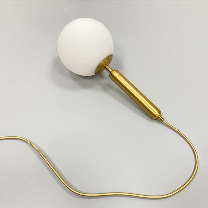Lampe de Chevet Suspendue en Verre Moderne Doré