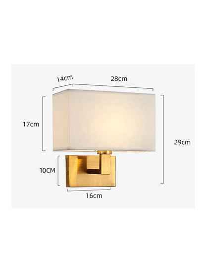 Lampe de chevet Murale avec Abat-Jour en Tissu