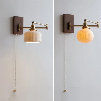 Applique Murale en Céramique et Bois – Design Moderne pour Intérieur Contemporain