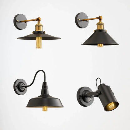 Lampe de chevet Murale Noir Rétro