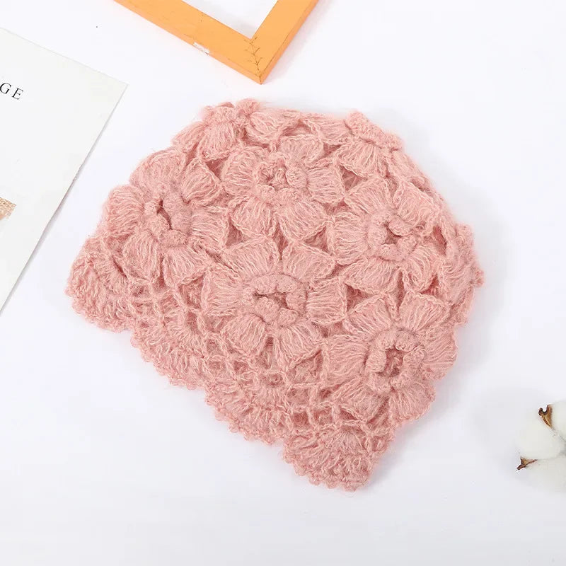 Bonnet Femme Crocheté Léger - Floraso