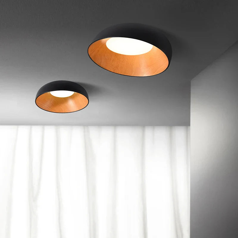 Lampe de chevet fixée au plafond en Bois Japonais