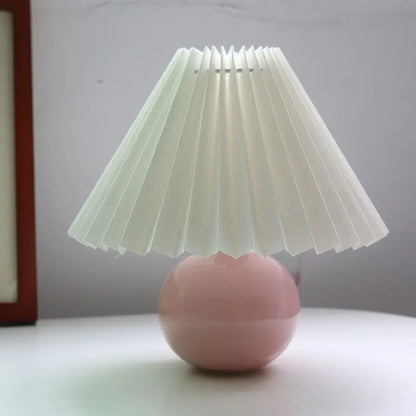 Lampe de Chevet Vintage Plissé en Céramique
