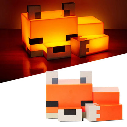 Lampe de chevet Renard Cubique pour Chambre Gamer