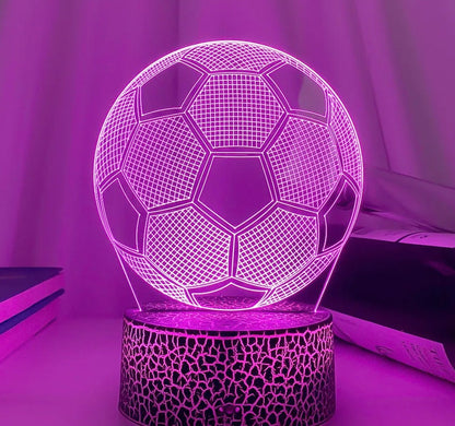 Lampe de chevet 3D Tactile ballon de Football - lampechevetdesign.com