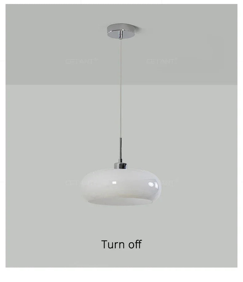 Lampe Suspendue de Chevet Nordique en Verre