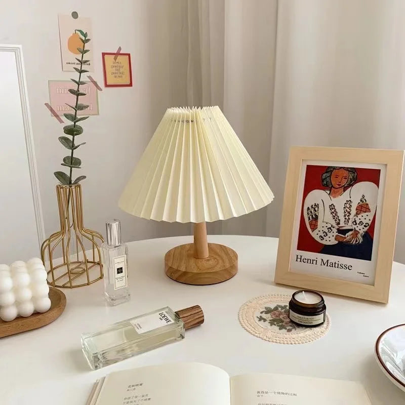 Lampe de chevet Nordique Plissée