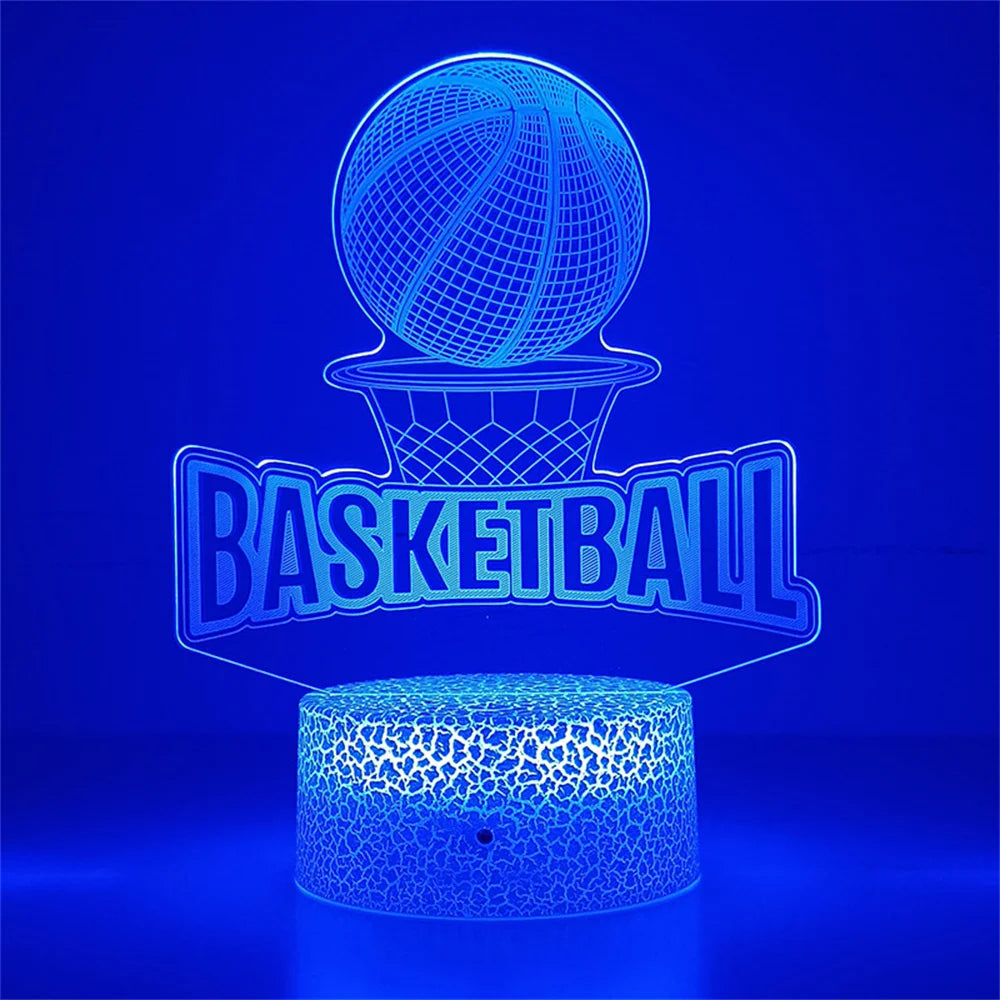 Lampe de Chevet 3D Basketball Tactile LED