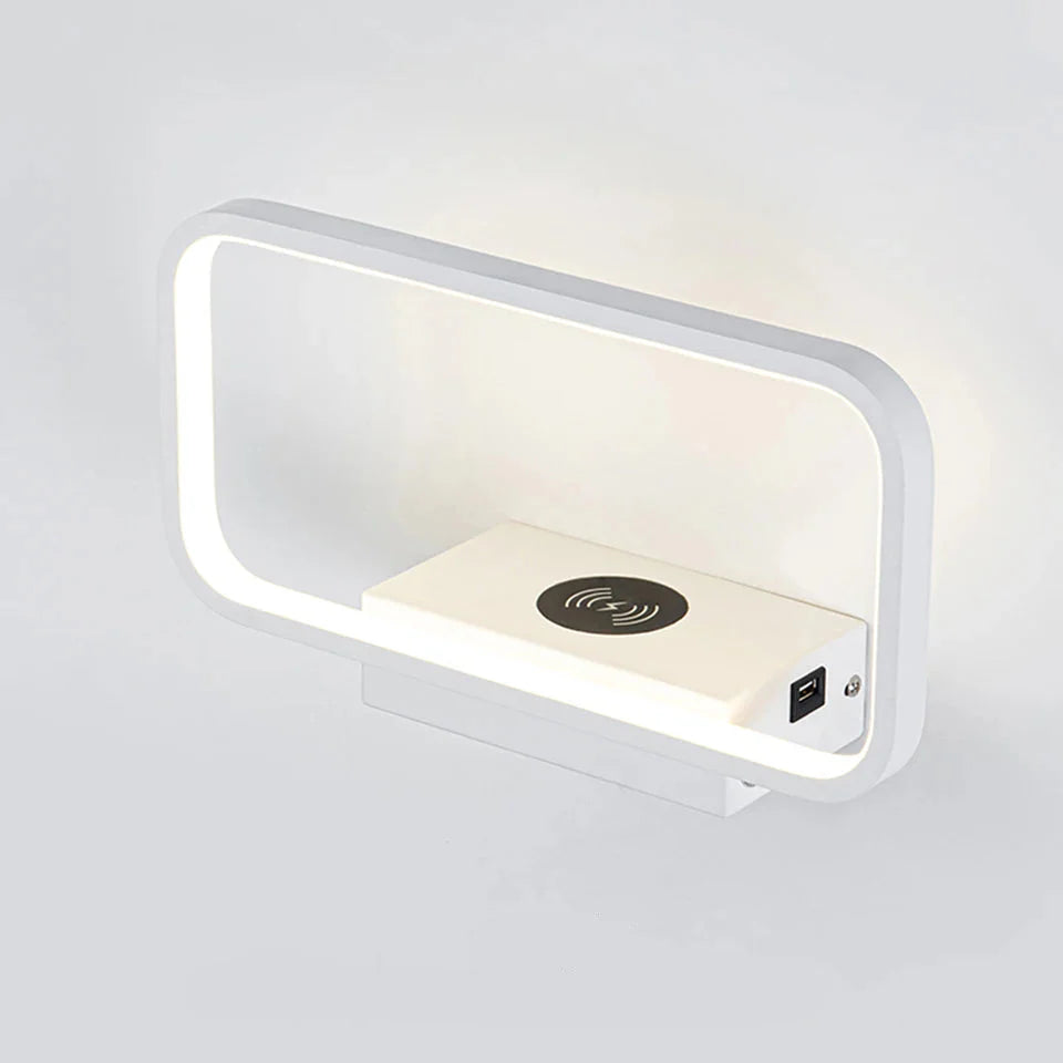 Lampe de chevet Murale Moderne Tactile avec Chargeur de Téléphone