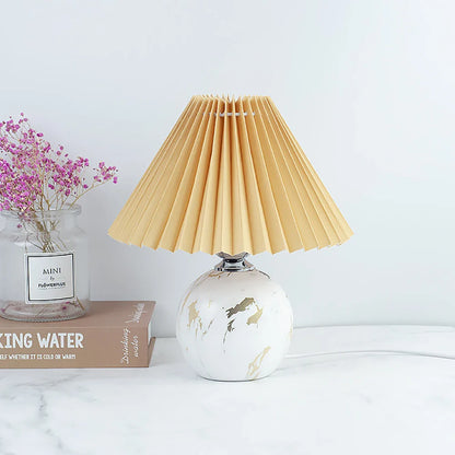 Lampe de Chevet Vintage Plissé en Céramique