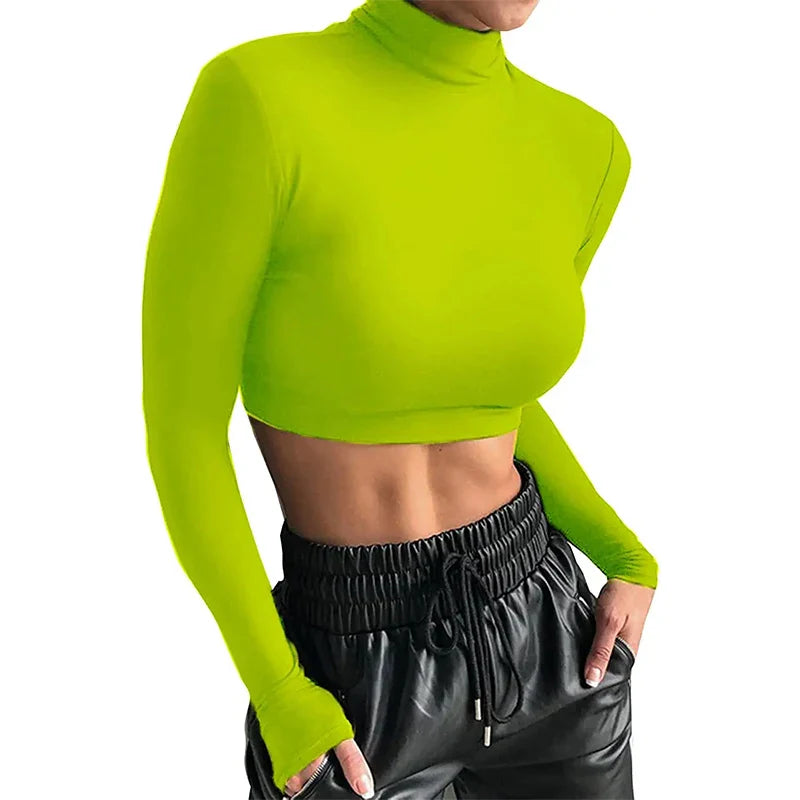 Lime green crop top