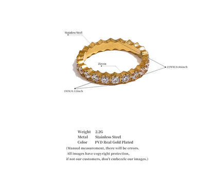 Bague Acier Inoxydable Amber