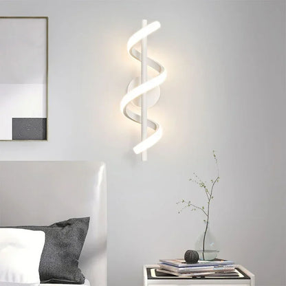 Lampe de chevet Murale Spirale LED Luxueuse