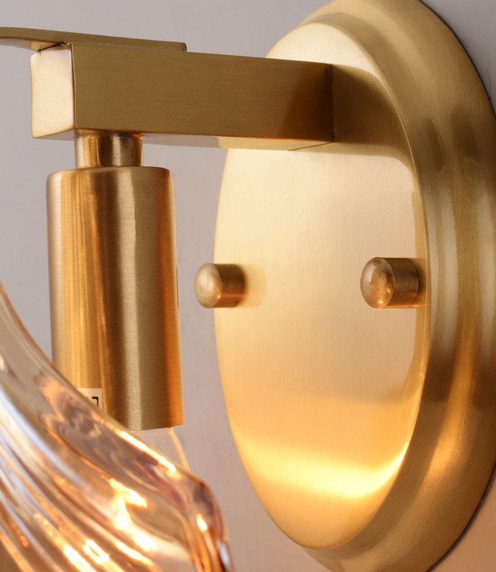 Applique Murale Design Coquillage en Laiton et Verre – Lampe LED Moderne