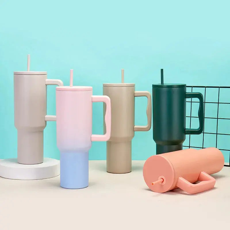 Simple Modern Tumbler Isotherme avec Poignée et Paille 40 oz