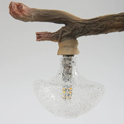 Lampe de Table Écureuil – Lampe Décorative LED avec Base en Résine et Verre