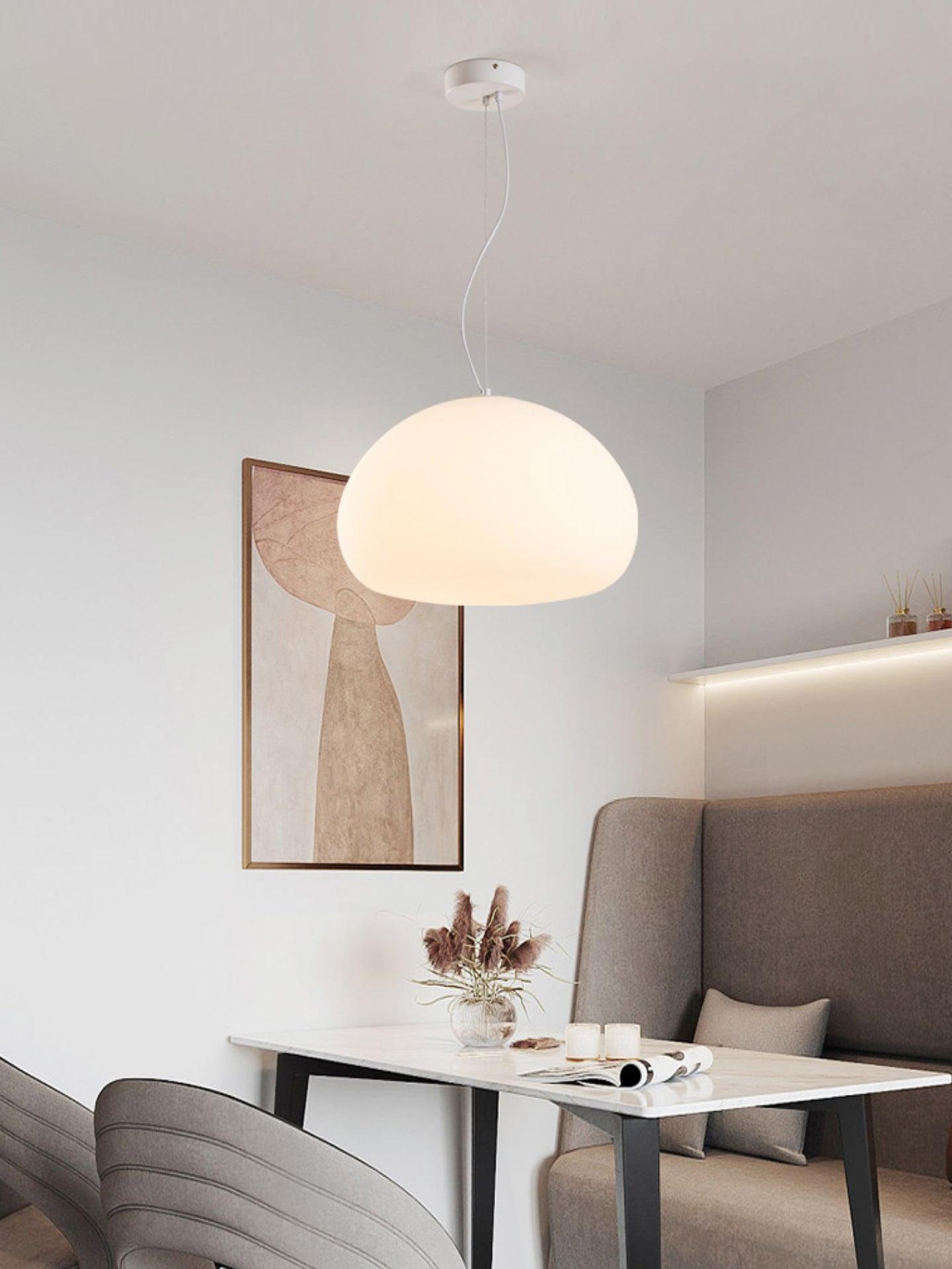 Suspension Steamed Bun - Éclairage Moderne en Verre pour Une Ambiance Chaleureuse