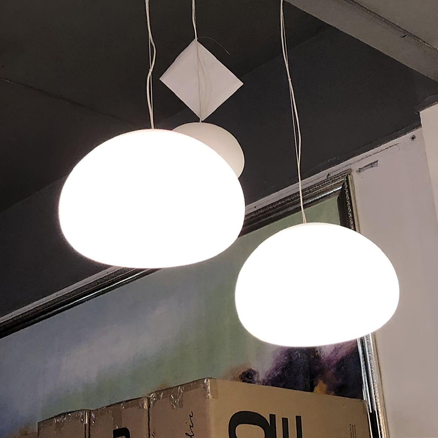 Suspension Steamed Bun - Éclairage Moderne en Verre pour Une Ambiance Chaleureuse