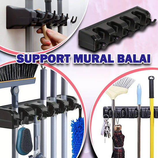 Support mural pour balai - Hold-On Sympa™