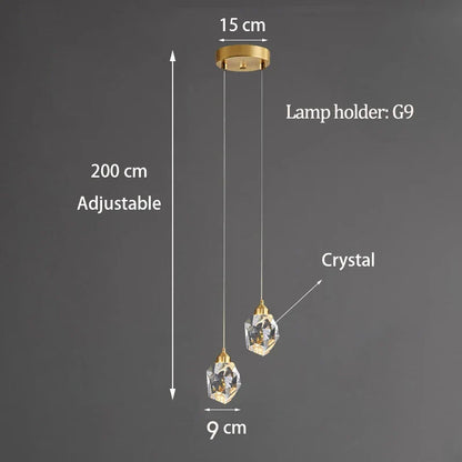 Suspension en Cristal K9 double variant